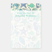 Blauwgroen Zee dierentuin | Jouw namen toevoegen Post-it® Notes (Voorkant)