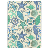 Blauwgroen Zee dierentuin Klembord (Achterkant)