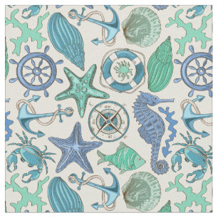 Blauwgroen Zee dierentuin Stof