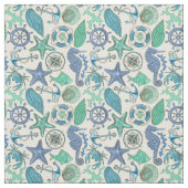 Blauwgroen Zee dierentuin Stof (Swatch)