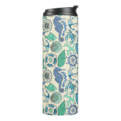 Blauwgroen Zee dierentuin Thermosbeker (Gedraaid links)