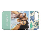 Blauwgroen Zee dierentuin | Uw foto en naam Case-Mate iPhone Case (Achterkant (Horizontaal))