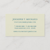 Blauwgroen Zee dierentuin Visitekaartje (Achterkant)