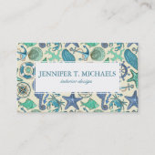 Blauwgroen Zee dierentuin Visitekaartje (Voorkant)