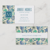 Blauwgroen Zee dierentuin Visitekaartje (Voorkant / Achterkant)