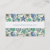 Blauwgroen Zee dierentuin Visitekaartje (Achterkant)