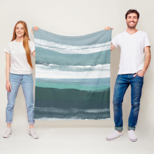 Blauwgroen Zee Fleece Deken