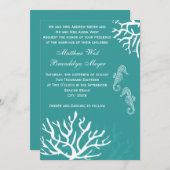 Blauwgroen Zee Koraalweddenschap Kaart (Voorkant / Achterkant)