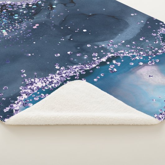 *~* Blauwgroen Zee Ocean Agate Celestial GLITTER A Sherpa Deken (3/4)