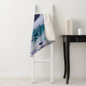 *~* Blauwgroen Zee Ocean Agate Pearl Holo GLITTER Sherpa Deken (In situ)