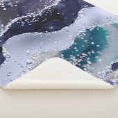 *~* Blauwgroen Zee Ocean Agate Pearl Holo GLITTER Sherpa Deken (3/4)