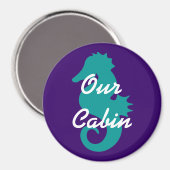 Blauwgroen Zee Paard Stateroom Deurmarker Magneet (Voorkant / Achterkant)