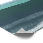Blauwgroen Zee Poster (Hoek)