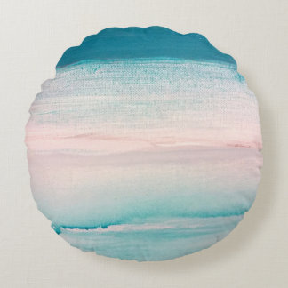 Blauwgroen zee rondom kussen