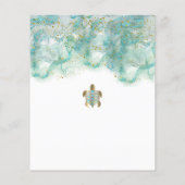 blauwgroen zee schildpad flyer (Achterkant)