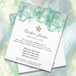 blauwgroen zee schildpad flyer