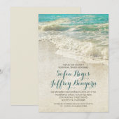  blauwgroen zee strand repetitie diner uitnodiging (Voorkant / Achterkant)