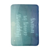 Blauwgroen zeemeermin geluk komt in Waves Custom Badmat (Voorkant Verticaal)