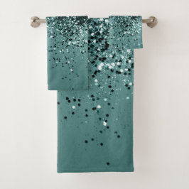 Blauwgroen Zeemeermin Glitter #1 #sjiny #decor Bad Handdoek