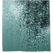 Blauwgroen Zeemeermin Glitter #1 #sjiny #decor Douchegordijn (Voorkant)