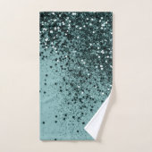 Blauwgroen Zeemeermin Glitter #4 (Faux Glitter) #a Bad Handdoek (Handdoek)
