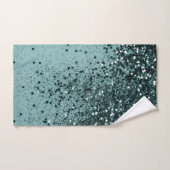 Blauwgroen Zeemeermin Glitter #4 (Faux Glitter) #a Bad Handdoek (Handdoek)