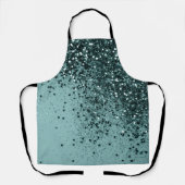 Blauwgroen Zeemeermin Glitter #4 (Faux Glitter) #a Schort (Voorkant)