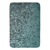 Blauwgroen Zeemeermin Glitter #5 (Faux Glitter) #a Badmat (Voorkant Verticaal)
