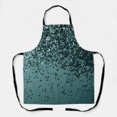 Blauwgroen Zeemeermin Glitter #5 (Faux Glitter) #a Schort (Voorkant)