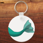 Blauwgroen Zeemeermin Sleutelhanger (Voorkant)