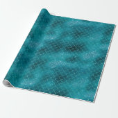 Blauwgroen Zeemeermin Sparkle Cadeaupapier (Uitgerold)