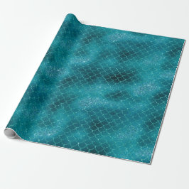 Blauwgroen Zeemeermin Sparkle Cadeaupapier