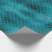 Blauwgroen Zeemeermin Sparkle Cadeaupapier (Hoek)