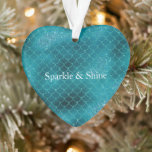 Blauwgroen Zeemeermin Sparkle Ornament<br><div class="desc">Blauwgroen Zeemeermin Sparkle</div>