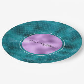 Blauwgroen Zeemeermin Sparkle Papieren Bordje (Gekanteld)