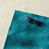 Blauwgroen Zeemeermin Sparkle Strandlaken (In situ)