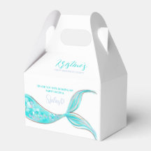 Blauwgroen zeemeermin staart thema verjaardagsguns