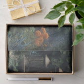 Blauwgroen Zeemeermin Steampunk  Victoriaans Dame Tissuepapier (Geschenk)