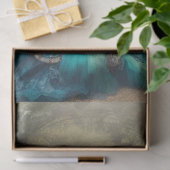 Blauwgroen Zeemeermin Steampunk Victoriaans Dame Tissuepapier (Geschenk)