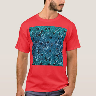 Blauwgroen zeemeerminnen Glam 2 Faux Glitter giny  T-shirt