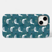 Blauwgroen zeemleder Case-Mate iPhone case (Achterkant (horizontaal))