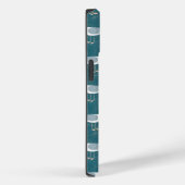 Blauwgroen zeemleder Case-Mate iPhone case (Achterkant / Rechts)