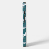 Blauwgroen zeemleder Case-Mate iPhone case (Achterkant / Links)