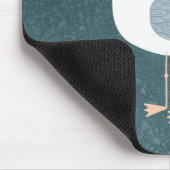 Blauwgroen zeemleder muismat (Hoek)