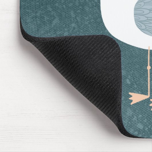 Blauwgroen zeemleder muismat (Hoek)