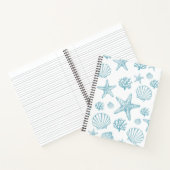 Blauwgroen zeeschelp zeester strandpatroon notitieboek (Binnen)