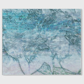 Blauwgroen Zeesoorten van de Zeeën van de Zeemeerm Cadeaupapier (Vlak)