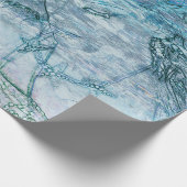 Blauwgroen Zeesoorten van de Zeeën van de Zeemeerm Cadeaupapier (Hoek)