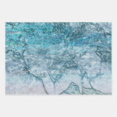 Blauwgroen Zeesoorten van de Zeeën van de Zeemeerm Inpakpapier Vel (Voorkant 3)