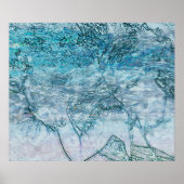 Blauwgroen Zeesoorten van de Zeeën van de Zeemeerm Poster (Voorkant)